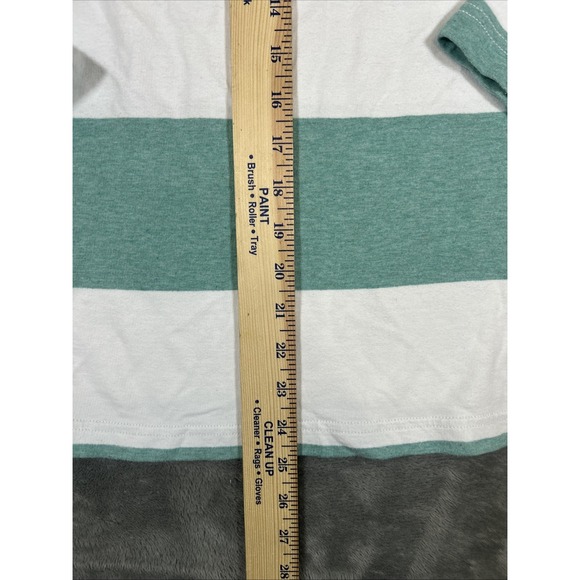 Eddie Bauer Women's Striped Long Sleeve Large Green Teal - Picture 5 of 9